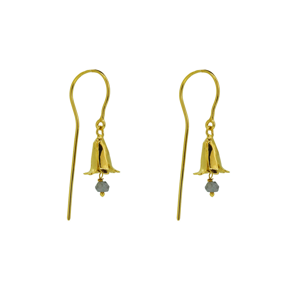 Bluebell earrings with iolite gemstones