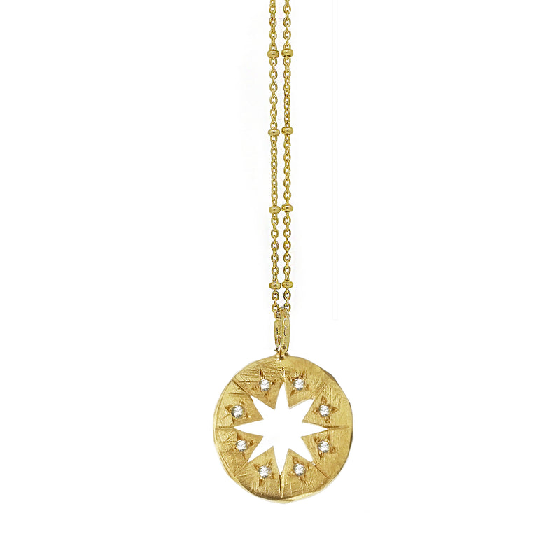 Cutout Star necklace with sapphires