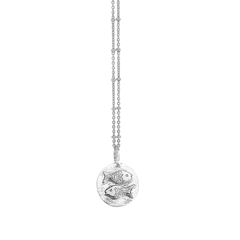 Zodiac Gemini Pendant Necklace with Diamond