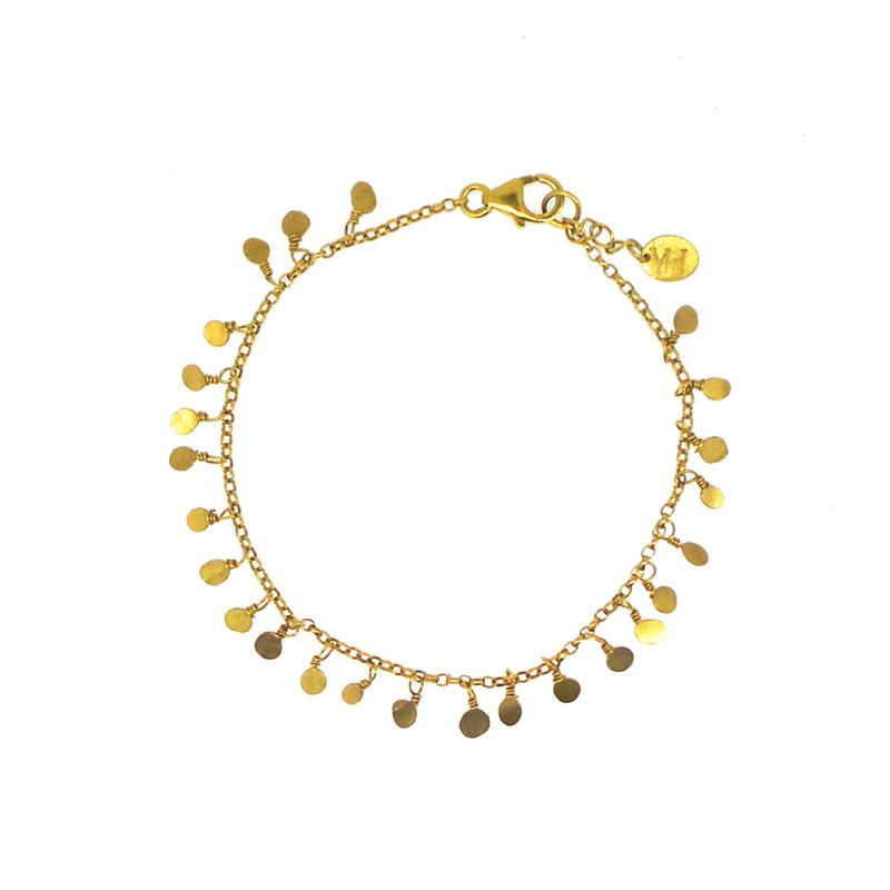 Tiny Sequin Bracelet - Gold