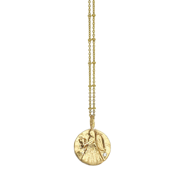Zodiac Virgo Pendant Necklace with Diamond