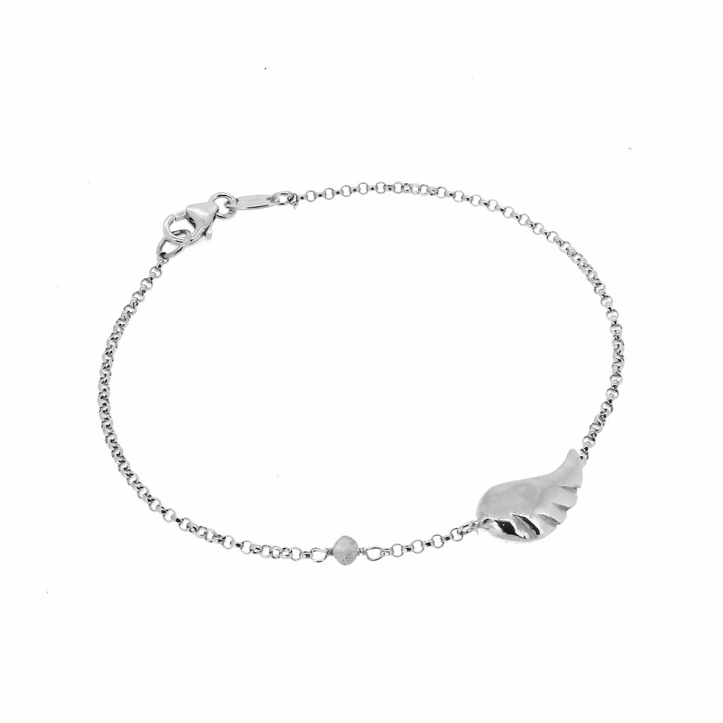 Angel Wing Bracelet with Labradorite  - Silver