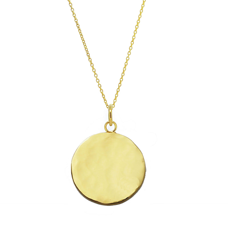 Organic Disc Necklace  - Gold