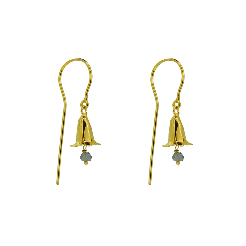 Gold Drop Earrings With Freshwater Pearls