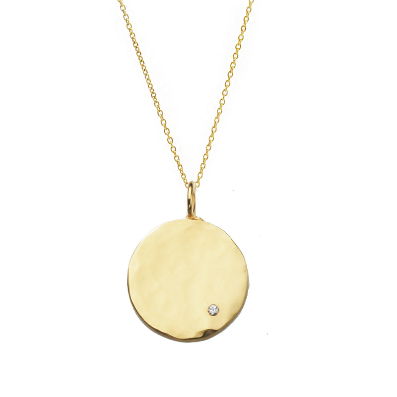 Organic Disc Necklace - Gold – Yvonne Henderson