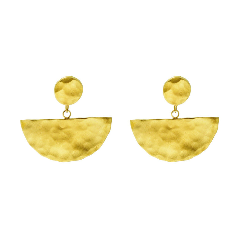Half Moon Drop Earrings - Gold