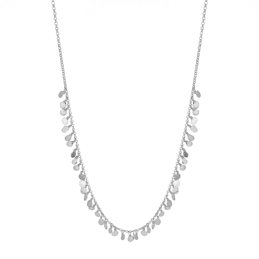 Tiny Sequin Necklace - Silver
